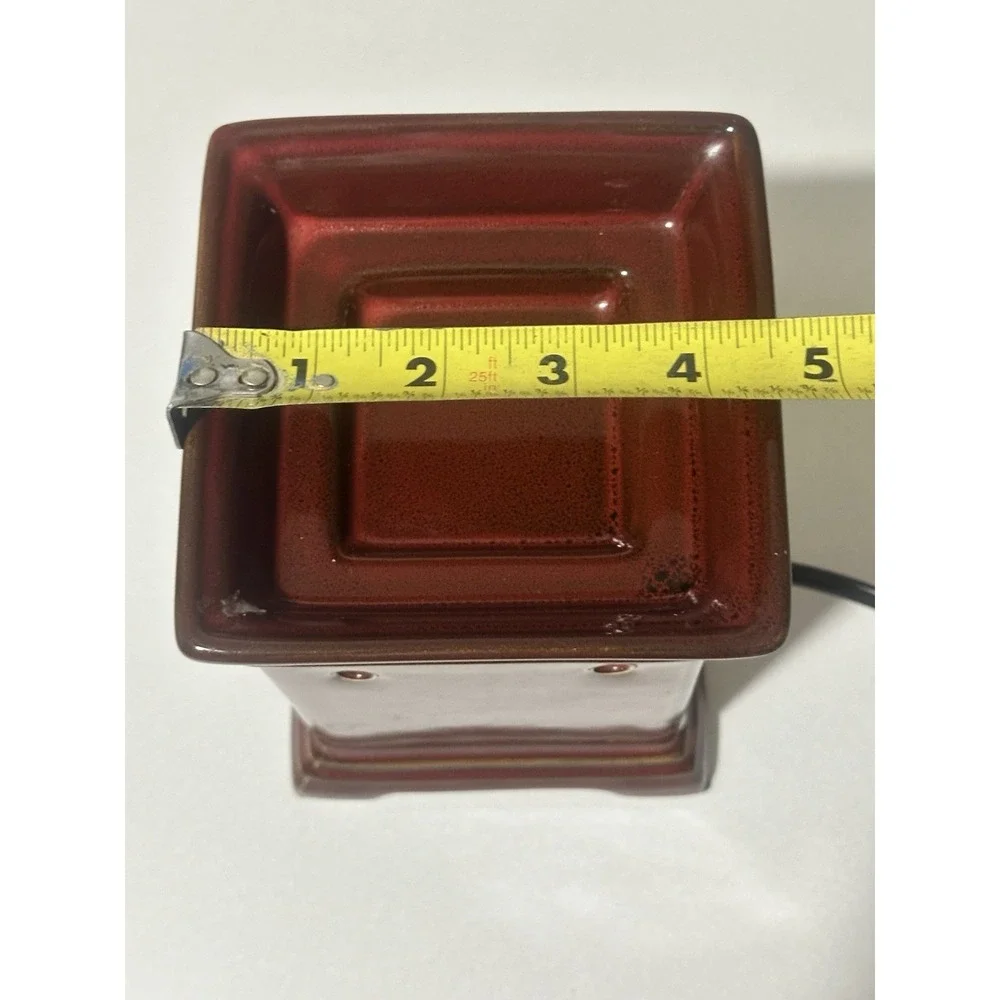 Scentsy Gallery Collection Classic‎ Brick Red Warmer Light Wax Warmer Retired